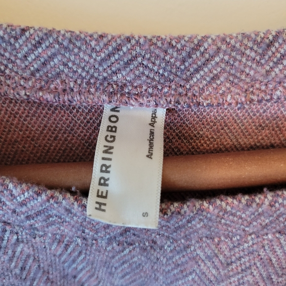 American Apparel purple Herringbone sweater - Picture 3 of 3